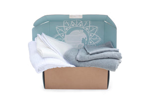 Wise Towl's Gift Set with one of each of our luxury bamboo towels, hand towels, wash cloths, organic baby towels, and organic cotton bath sheets
